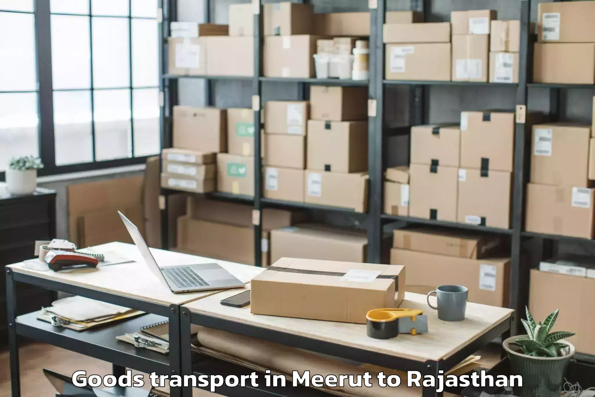 Book Meerut to Baswa Goods Transport